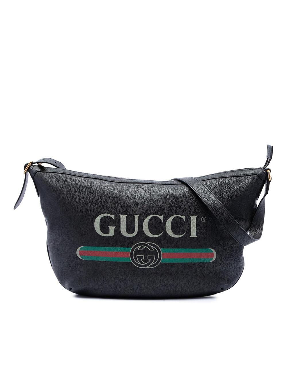 Gucci Grained Calfskin Logo Half Moon #375533G73B